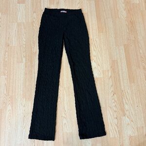 Urban Outfitters Black Textured Pants Loose Hippie Boho comfy Size Small